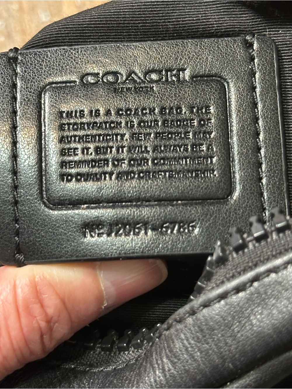 Coach Mini Edge Black Leather Belt Bag/Sling Pack - Picture 7 of 9
